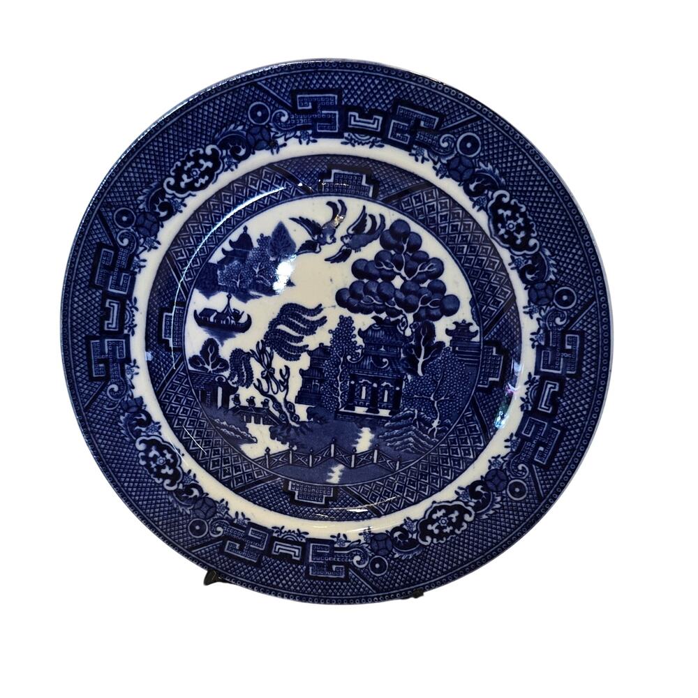 Antique Allertons Made in England Blue Willow 9" Luncheon Plate